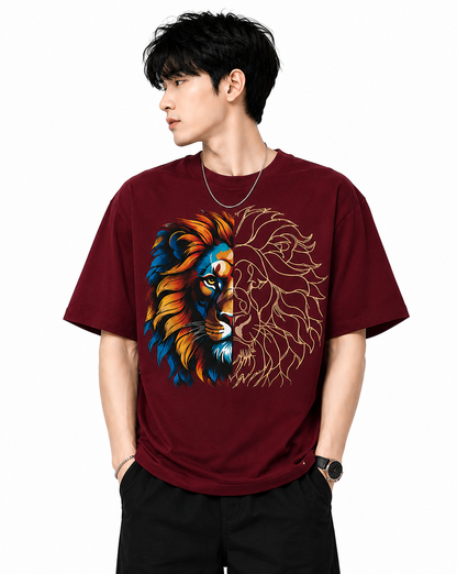 Attitude T-Shirts for Men, | Premium Cotton Casual Round Neck Tee for Men | Oversized Printed T-Shirt for Men