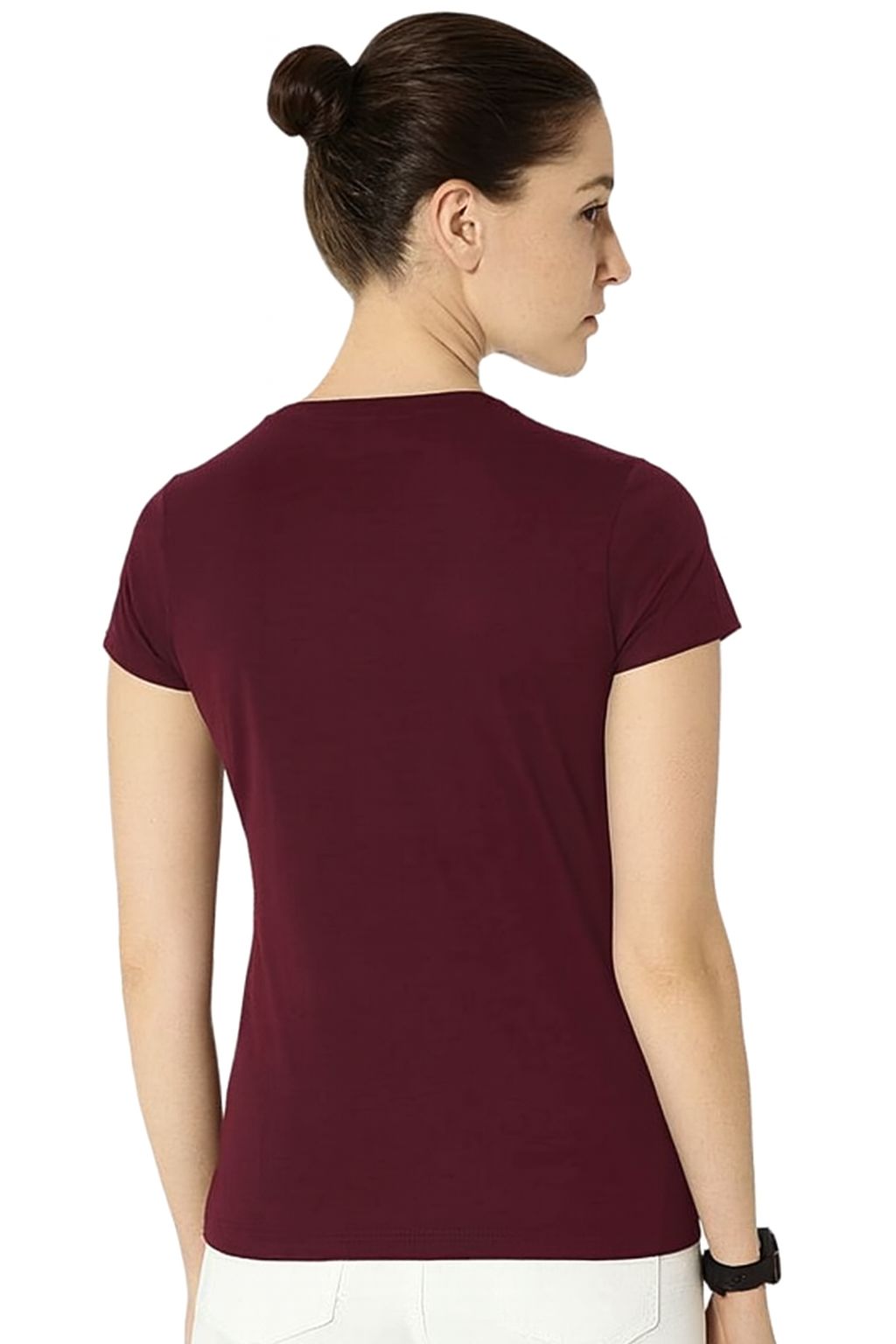 Attitude Start Of Fashion Maroon Panda Print Women Tshirt