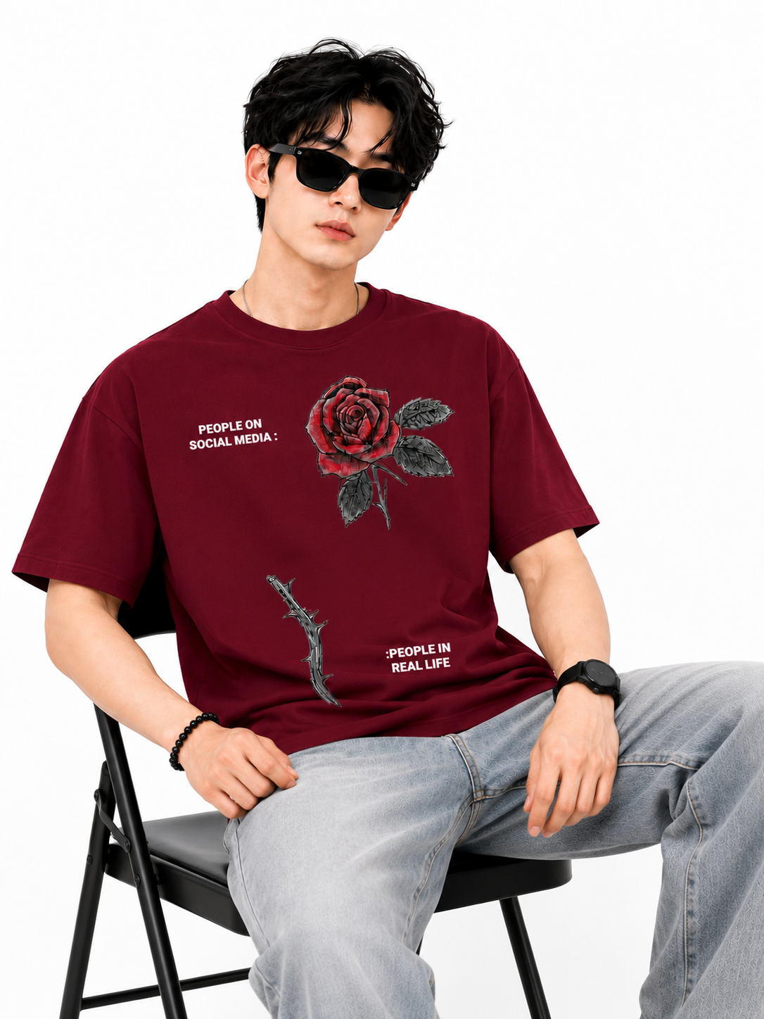 Attitude T-Shirts for Men | Oversized Slogan Printed T-Shirt for Men | 100% Pure Cotton T Shirt For Men