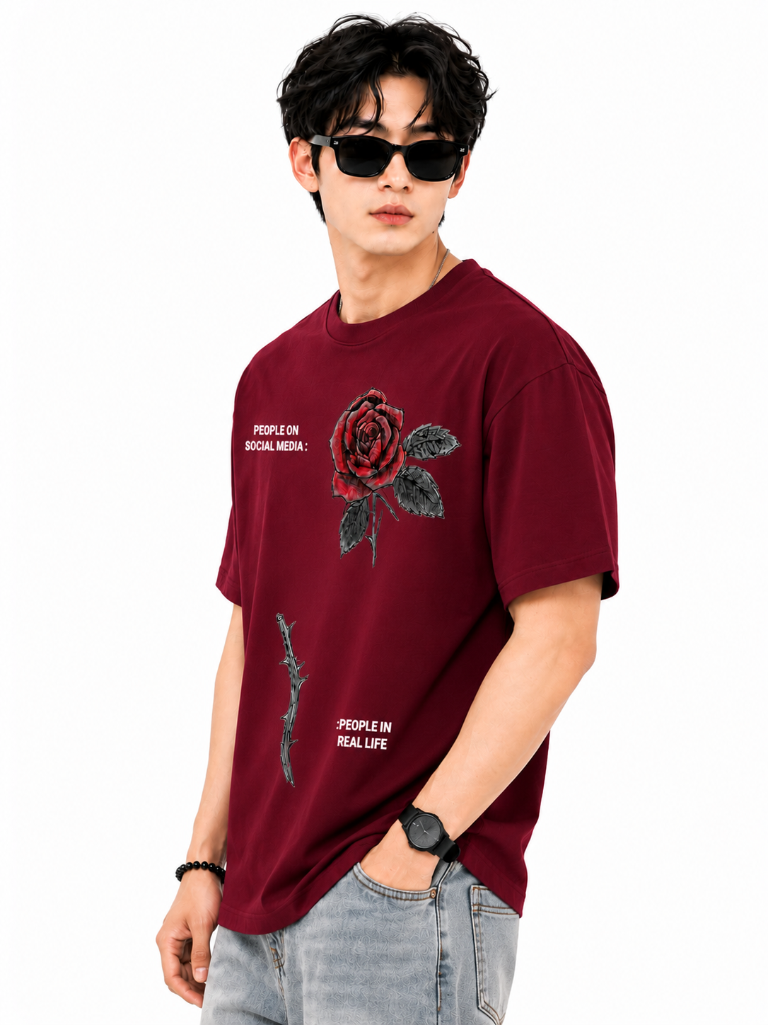 Attitude T-Shirts for Men | Oversized Slogan Printed T-Shirt for Men | 100% Pure Cotton T Shirt For Men