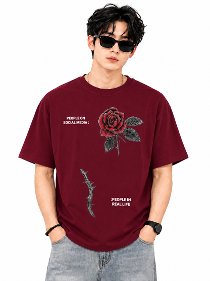 Attitude T-Shirts for Men | Oversized Slogan Printed T-Shirt for Men | 100% Pure Cotton T Shirt For Men
