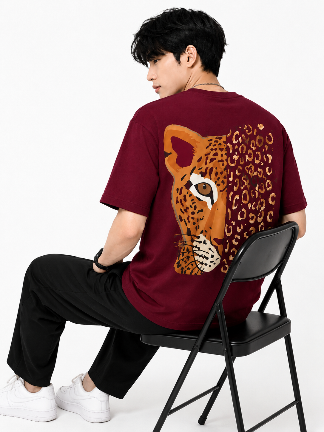 Attitude T-Shirts for Men | Oversized Printed T-Shirt | Wild Life | Cotton T Shirt For Men
