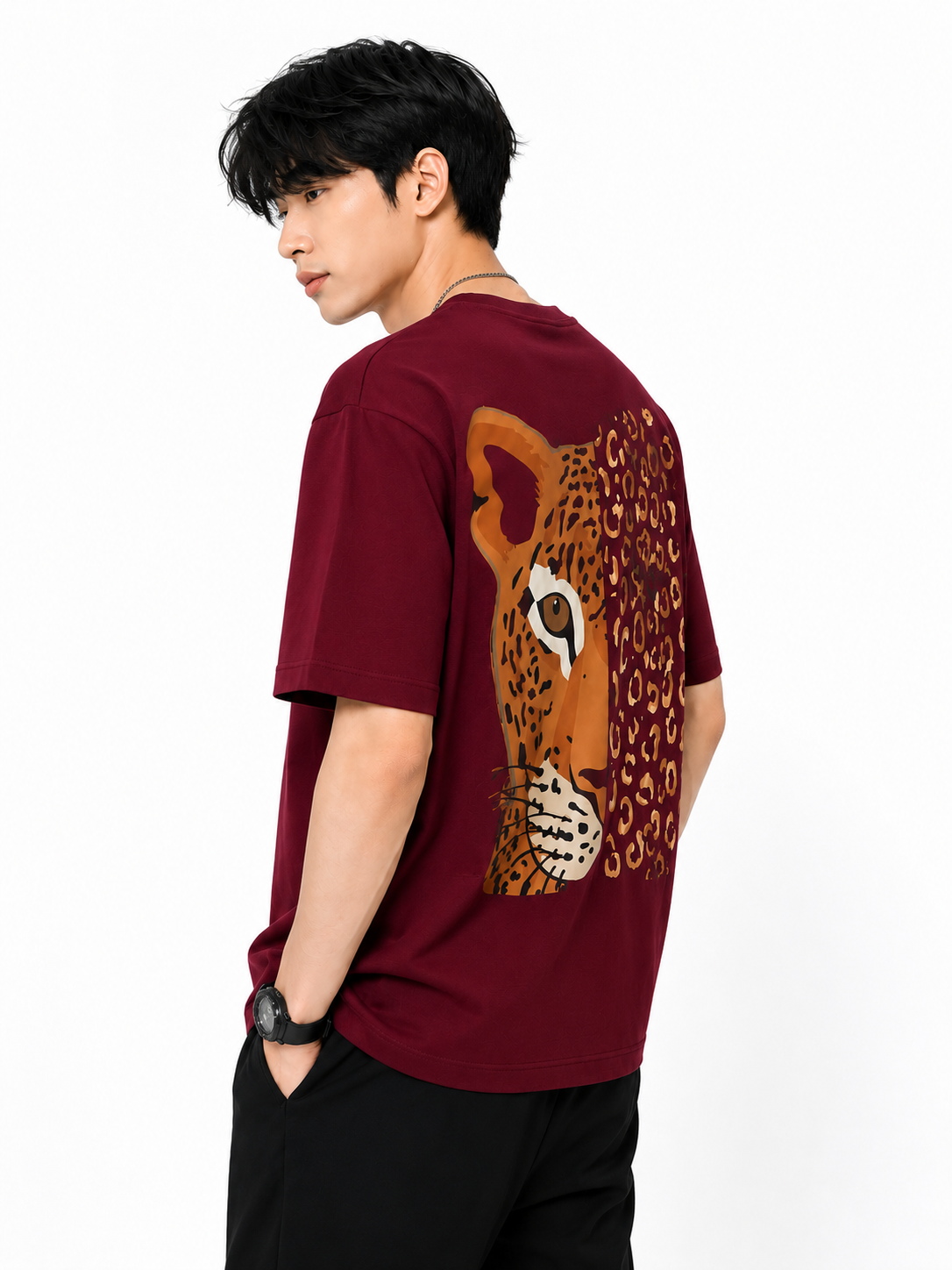 Attitude T-Shirts for Men | Oversized Printed T-Shirt | Wild Life | Cotton T Shirt For Men