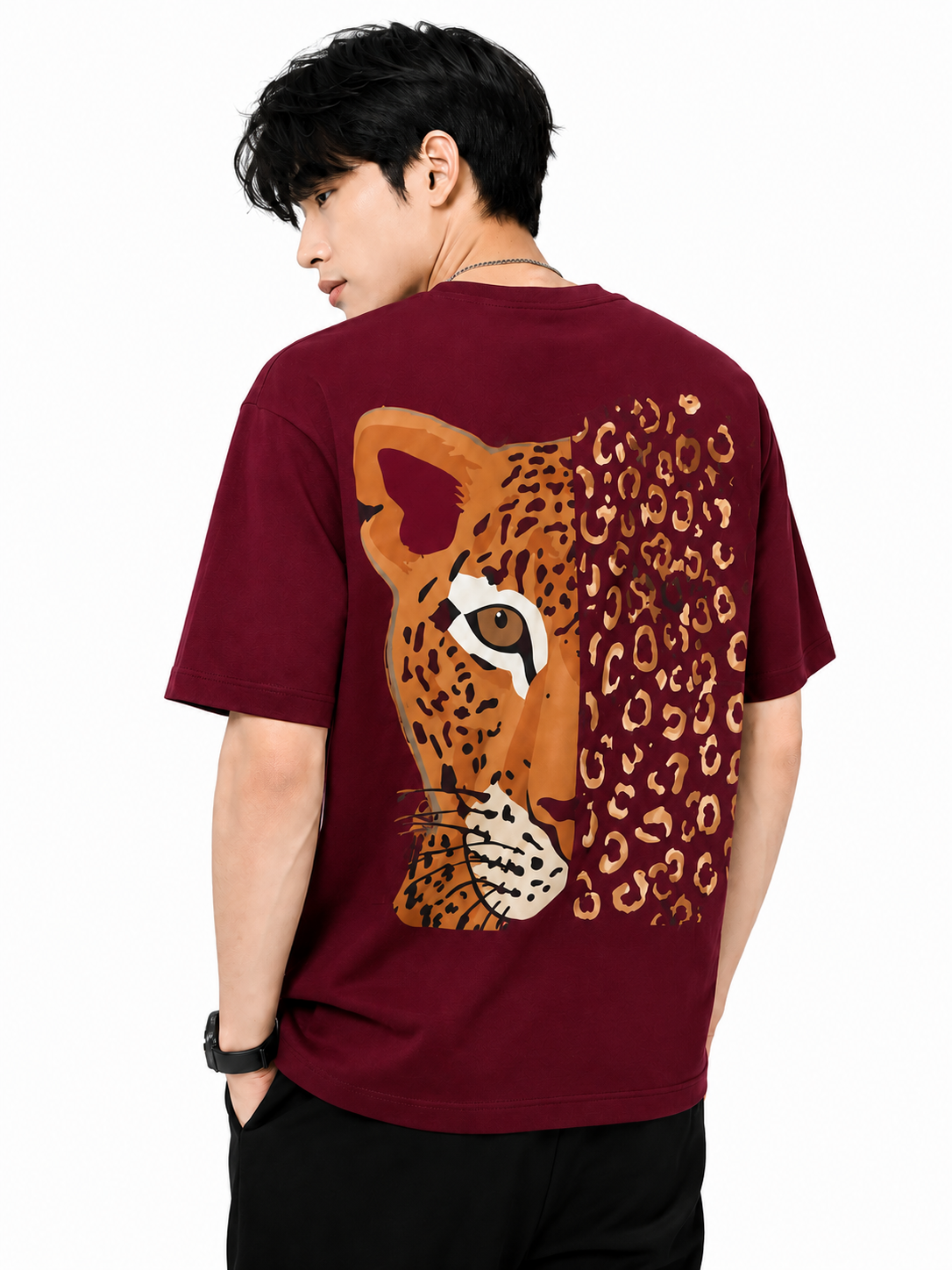 Attitude T-Shirts for Men | Oversized Printed T-Shirt | Wild Life | Cotton T Shirt For Men