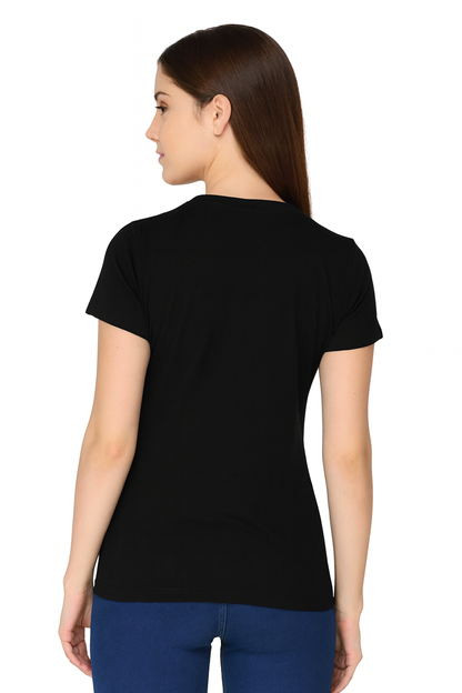 Attitude Start Of Fashion Women’s Color Block T-Shirt – Maroon, Yellow & Black Casual Tee