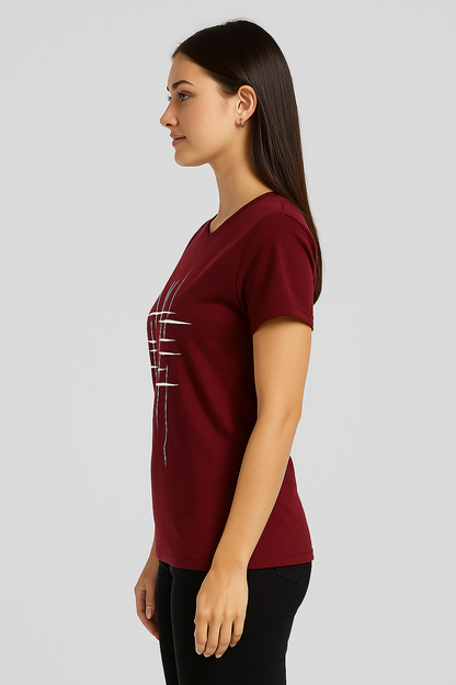 Maroon Graphic Women’s T-Shirt,