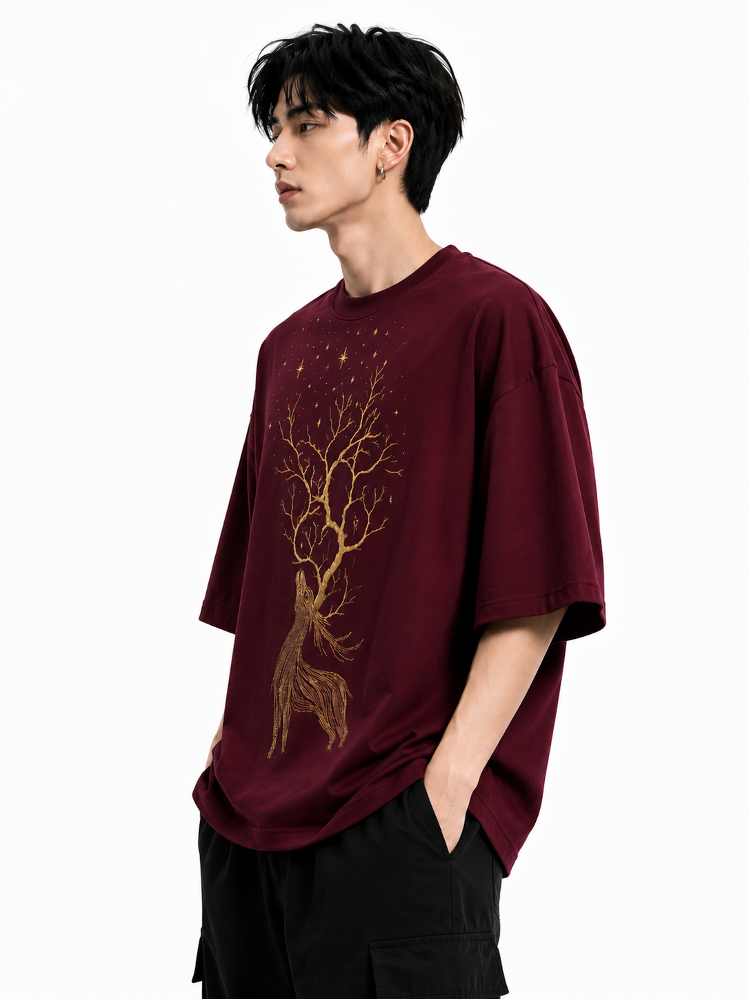 Attitude T-Shirts for Men | Oversized T-Shirt | Wild Life Printed t shirt | 100% Pure Cotton T Shirt