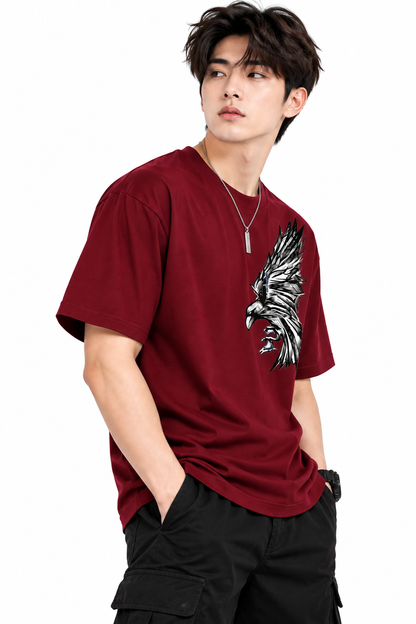 Attitude T-Shirts for Men | Oversized Printed T-Shirt | Eagle t shirt | 100% Pure Cotton T Shirt