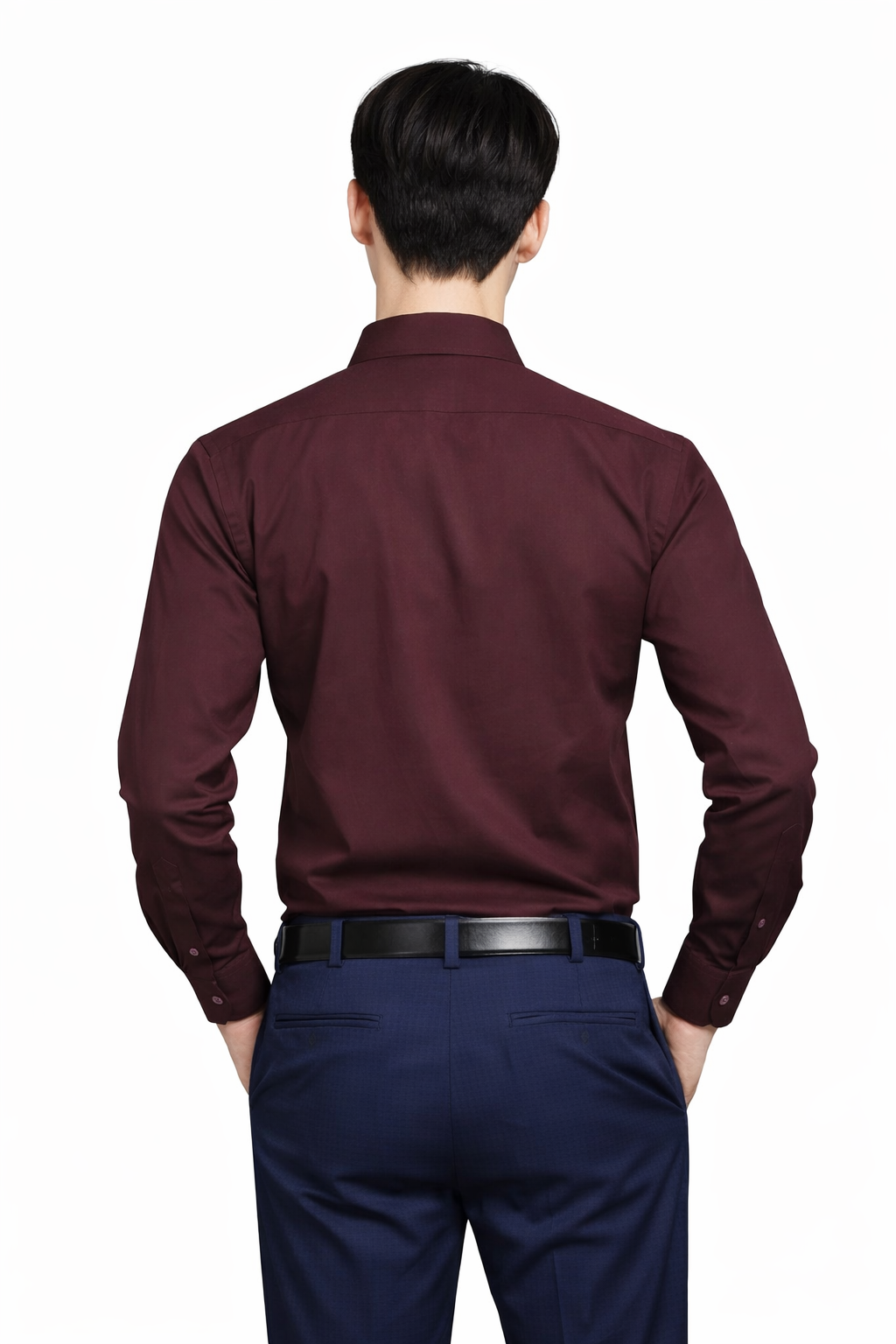 Attitude Start of Fashion Men’s Premium Maroon Slim Fit Formal Shirt – Full Sleeve Elegant Wear