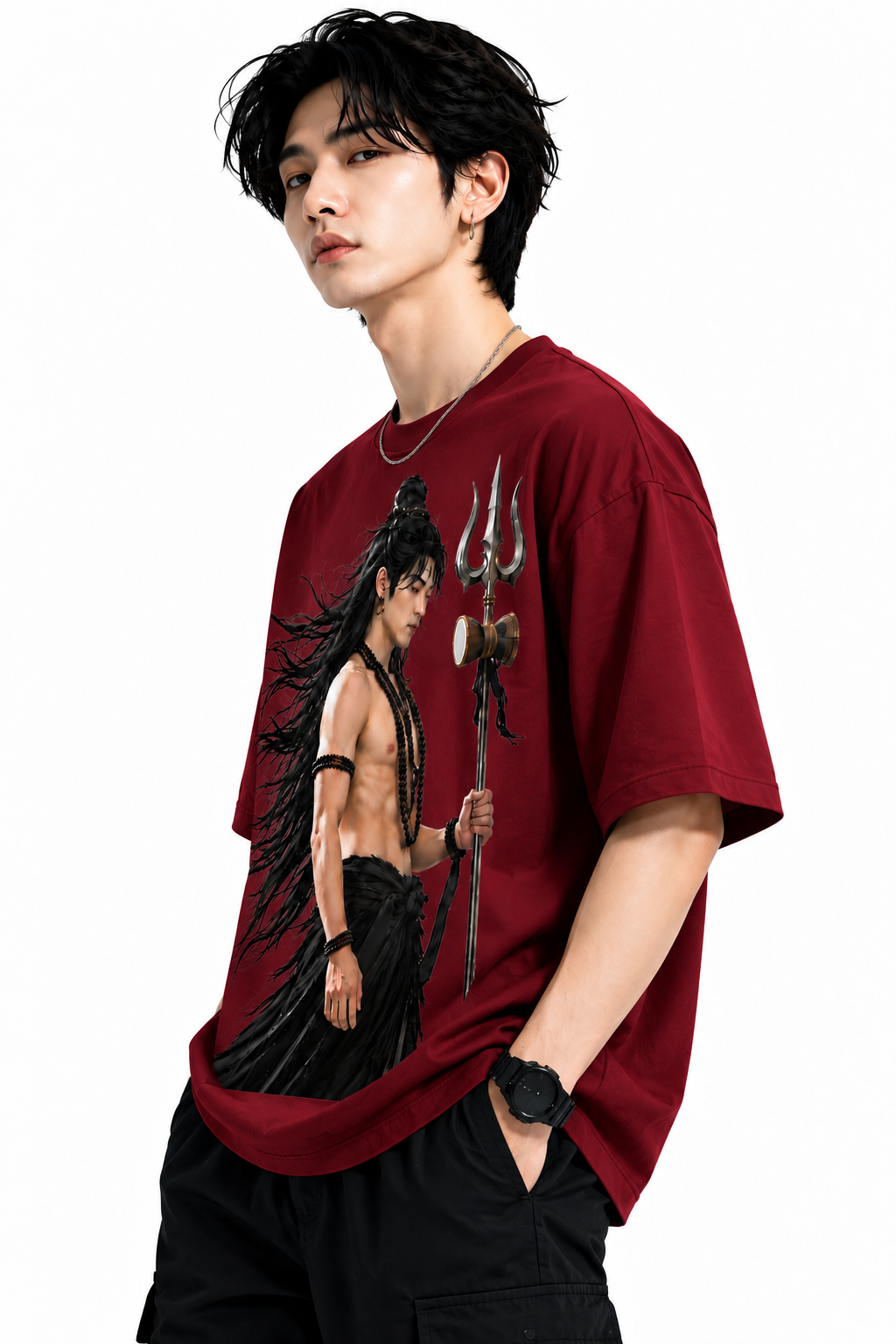 Attitude T-Shirts for Men | Mahadev Printed t shirt | Oversized 100% Pure Cotton T Shirt