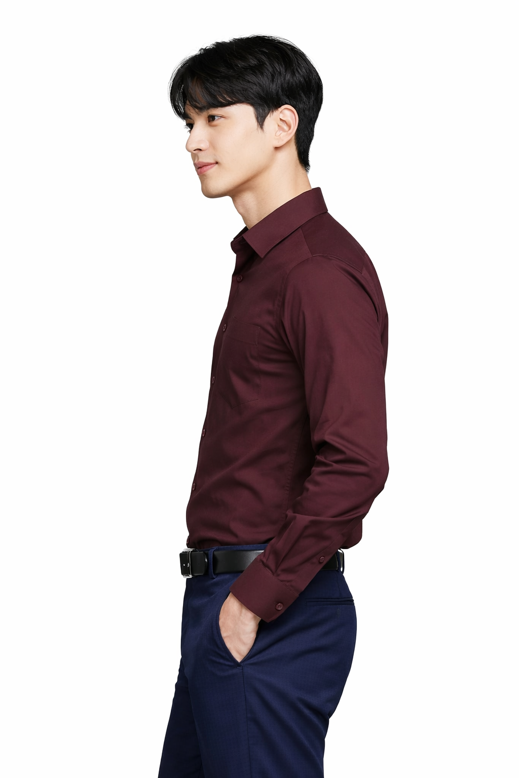 Attitude Start of Fashion Men’s Premium Maroon Slim Fit Formal Shirt – Full Sleeve Elegant Wear