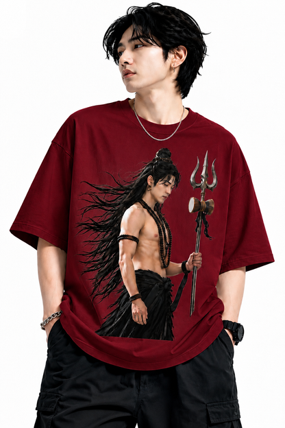 Attitude T-Shirts for Men | Mahadev Printed t shirt | Oversized 100% Pure Cotton T Shirt