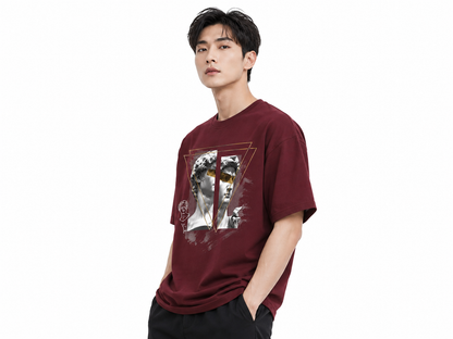 Attitude Men's Oversized Graphic T-Shirt for Men | Soft Cotton | Drop Shoulder Relaxed Fit | Printed Casual Tshirt for Men
