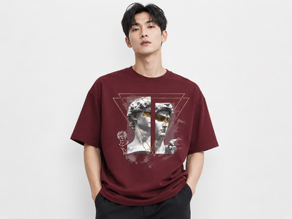 Attitude Men's Oversized Graphic T-Shirt for Men | Soft Cotton | Drop Shoulder Relaxed Fit | Printed Casual Tshirt for Men