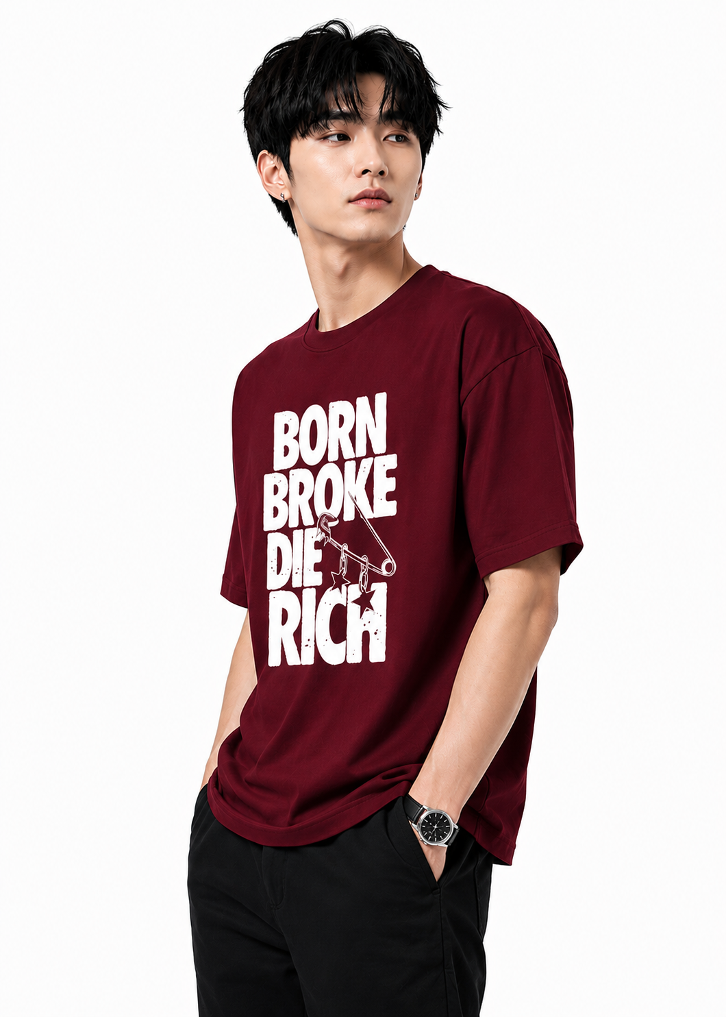 Attitude tshirt for men Printed Oversized Tee | Baggy T Shirt