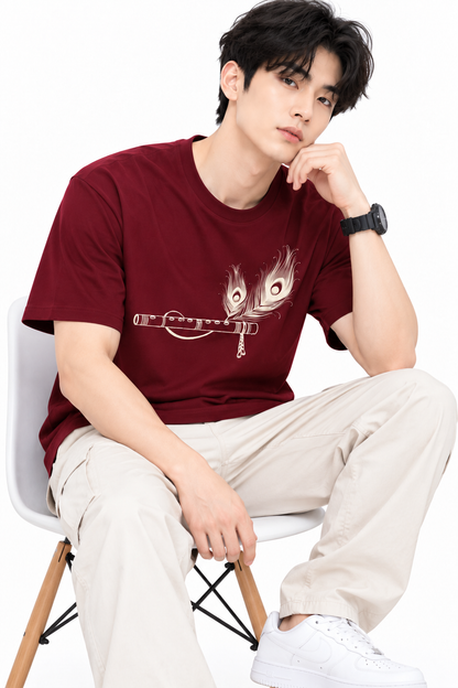 Attitude T-Shirts for Men | India's Number one Trending Brand | Murli Printed | 100% Pure Cotton Oversized Printed Tee