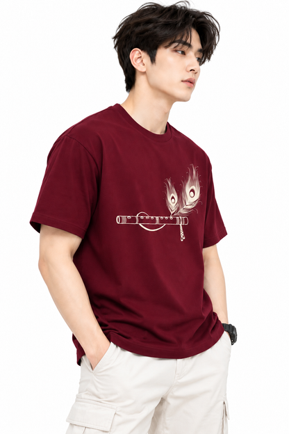 Attitude T-Shirts for Men | India's Number one Trending Brand | Murli Printed | 100% Pure Cotton Oversized Printed Tee