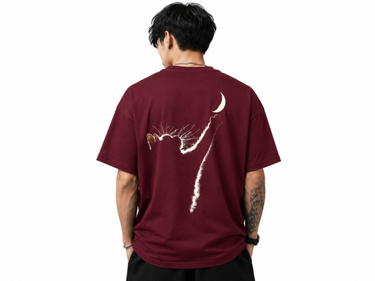 Attitude Oversized Anime Graphic T-Shirt for Men | Mens LoosE Fit Back Printed Oversized Tshirt