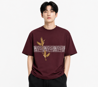 Attitude Men Typography Printed Round Neck Pure Cotton Oversized T-shirt