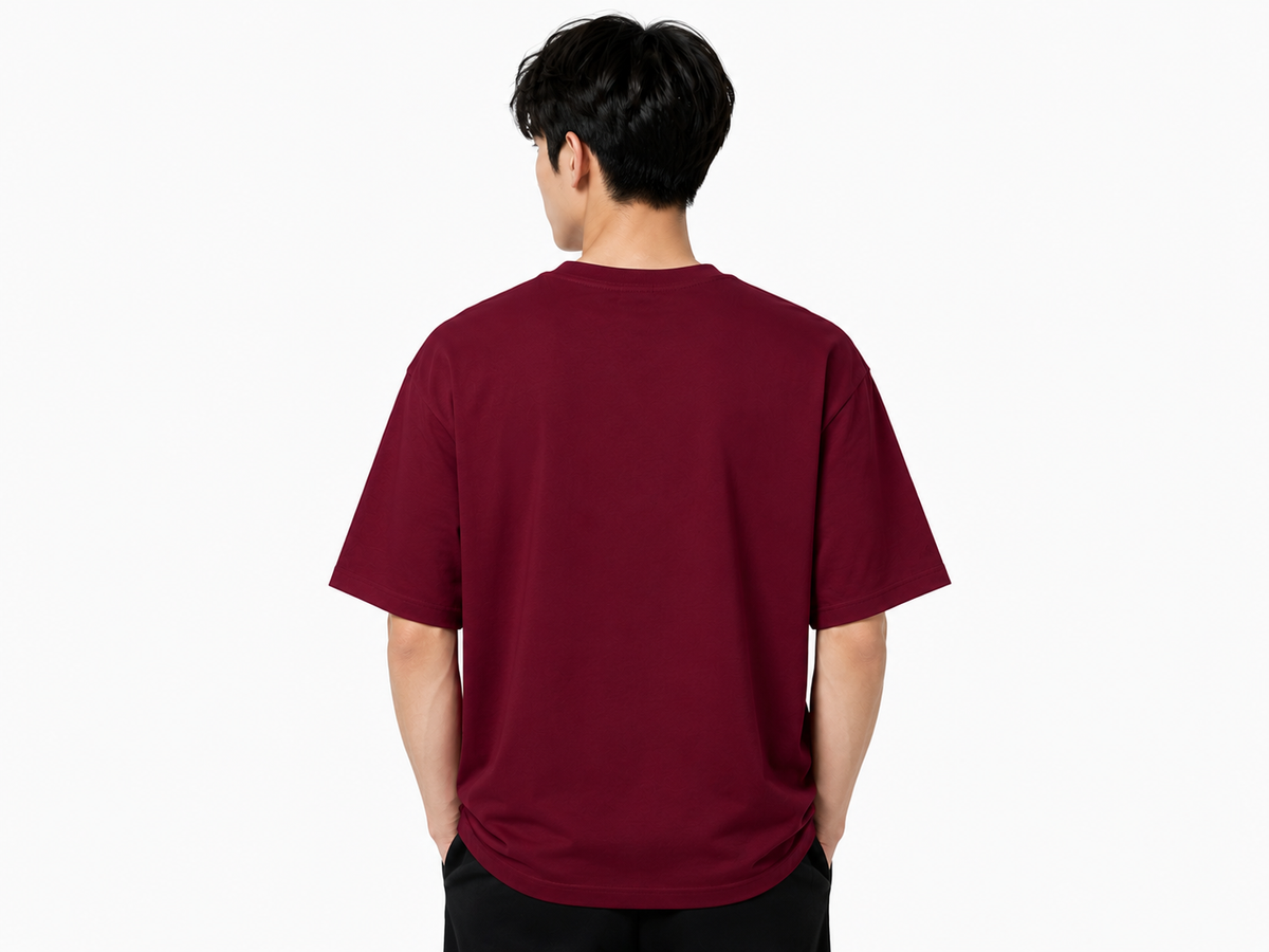 Attitude Men Typography Printed Oversized T-Shirt - Men