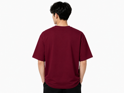 Attitude Men Typography Printed Oversized T-Shirt - Men