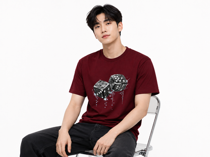 Attitude Men Casual Printed Oversized T-Shirt