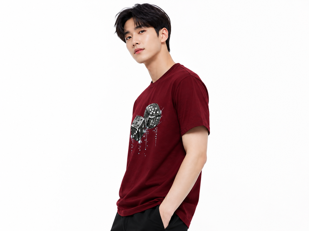 Attitude Men Casual Printed Oversized T-Shirt
