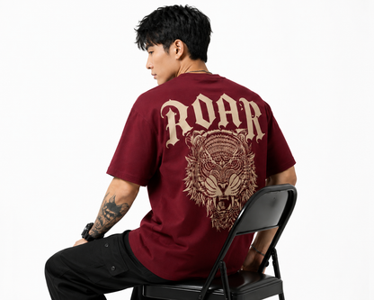 Attitude Men Printed Oversized Fit Cotton T- Shirt