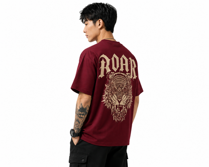 Attitude Men Printed Oversized Fit Cotton T- Shirt