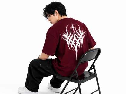 Attitude Men oversized anime gym Printed Crew Neck Oversized Fit Cotton T- Shirt