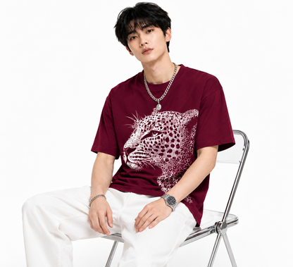 Attitude Men Tiger Warrior Oversized Black Tee | Anime T Shirt | Baggy T Shirt