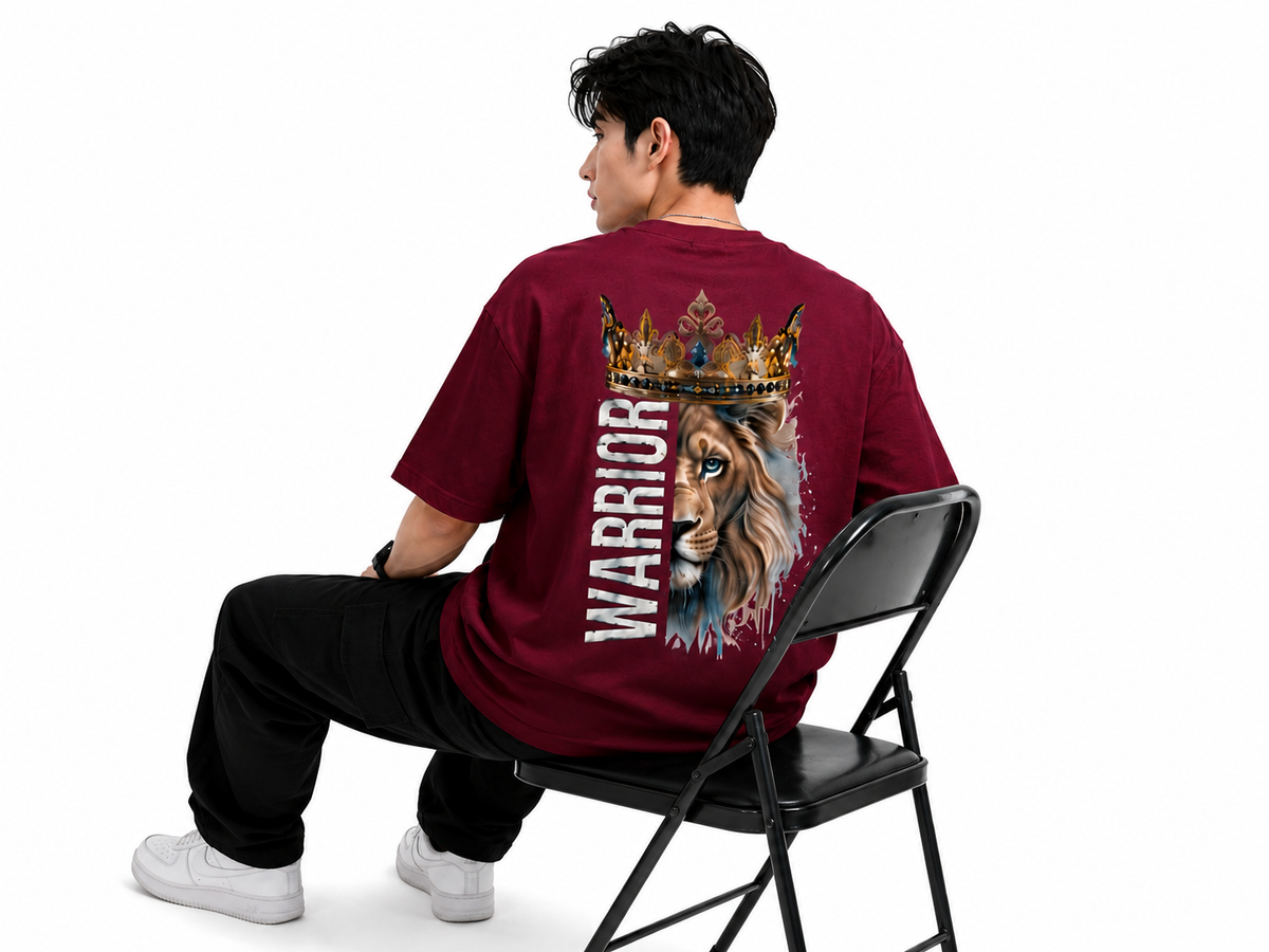 Attitude Men Tiger Printed Oversized Black Tee | Anime T Shirt | Baggy T Shirt