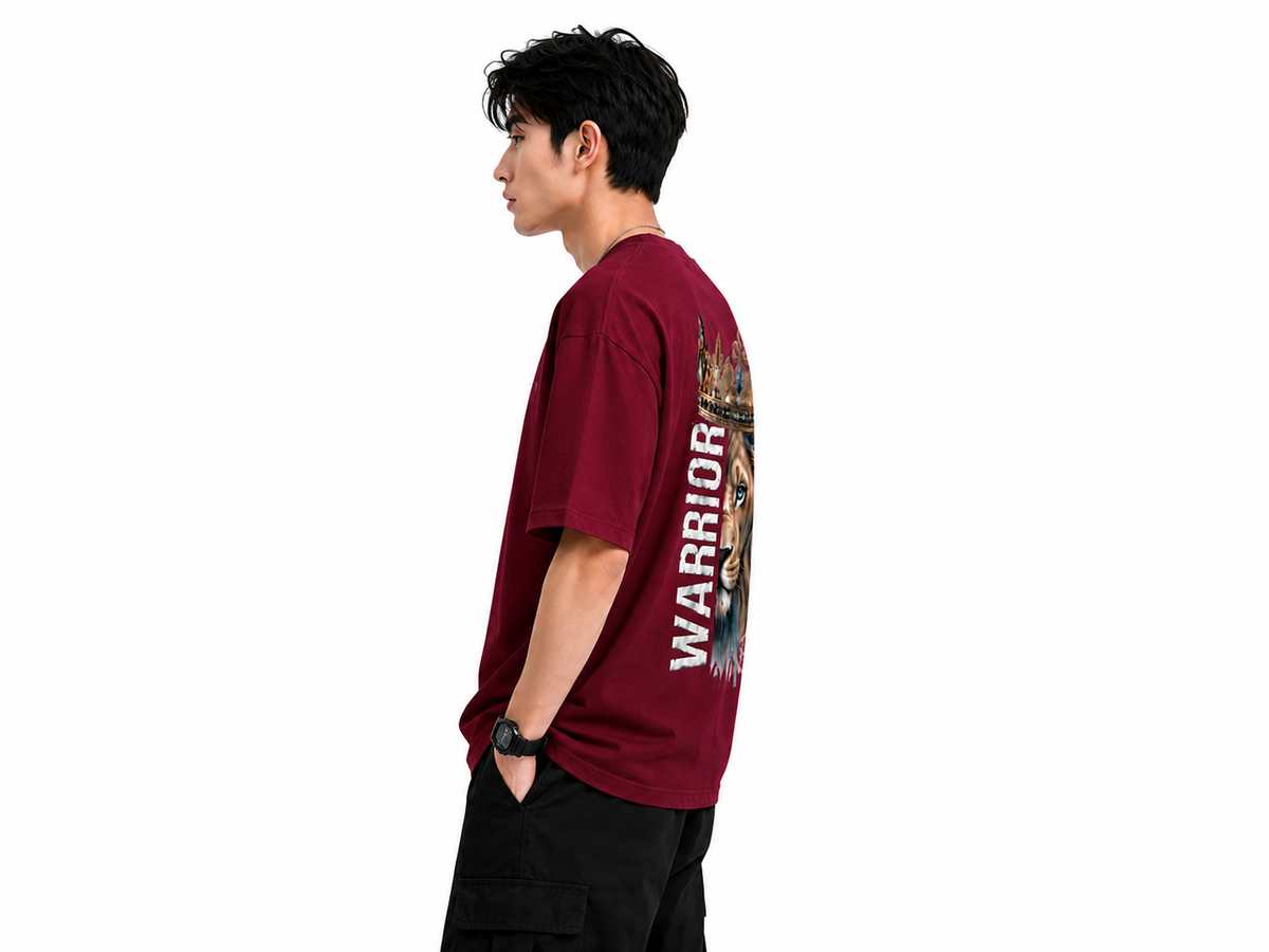 Attitude Men Tiger Printed Oversized Black Tee | Anime T Shirt | Baggy T Shirt