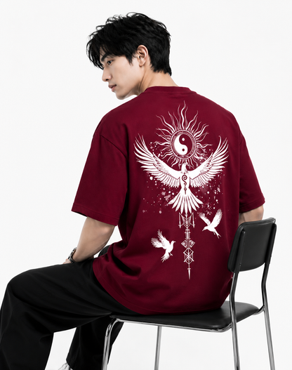 Attitude Start Of Fashion tshirt for men oversized Anime Bird Printed T shirt
