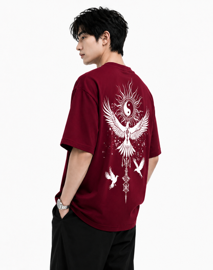 Attitude Start Of Fashion tshirt for men oversized Anime Bird Printed T shirt