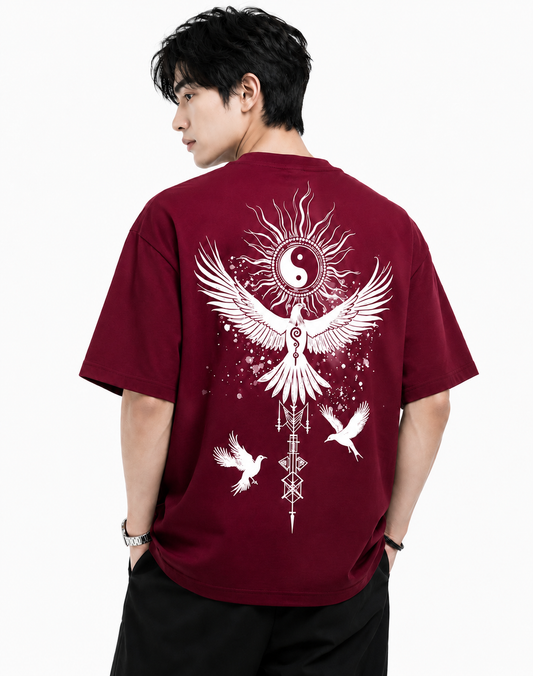 Attitude Start Of Fashion tshirt for men oversized Anime Bird Printed T shirt