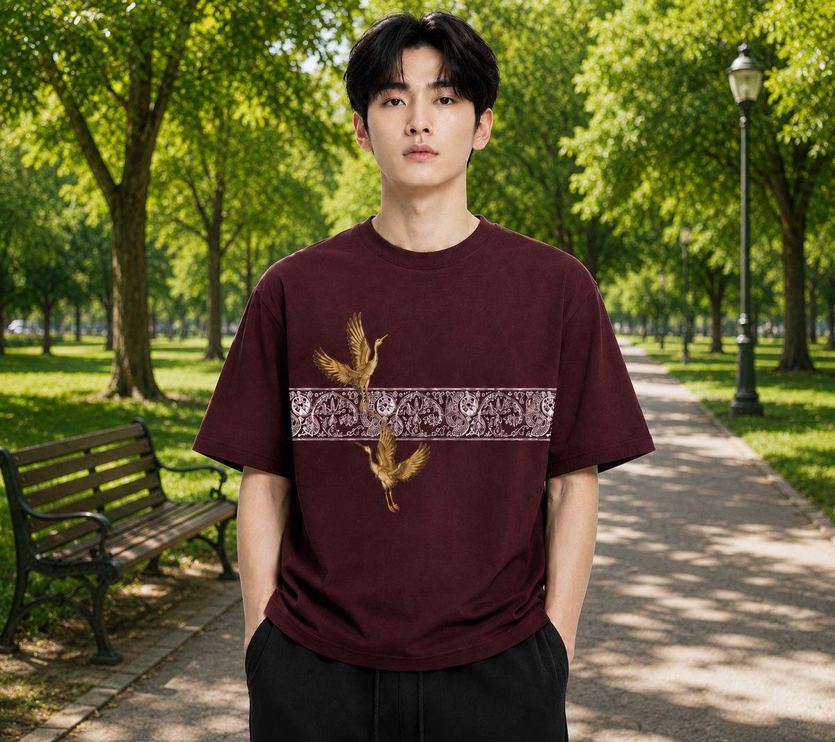 Attitude Men Typography Printed Round Neck Pure Cotton Oversized T-shirt