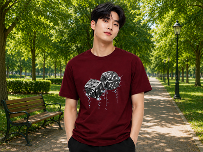 Attitude Men Casual Printed Oversized T-Shirt
