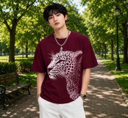 Attitude Men Tiger Warrior Oversized Black Tee | Anime T Shirt | Baggy T Shirt