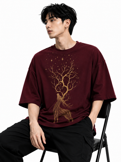 Attitude T-Shirts for Men | Oversized T-Shirt | Wild Life Printed t shirt | 100% Pure Cotton T Shirt