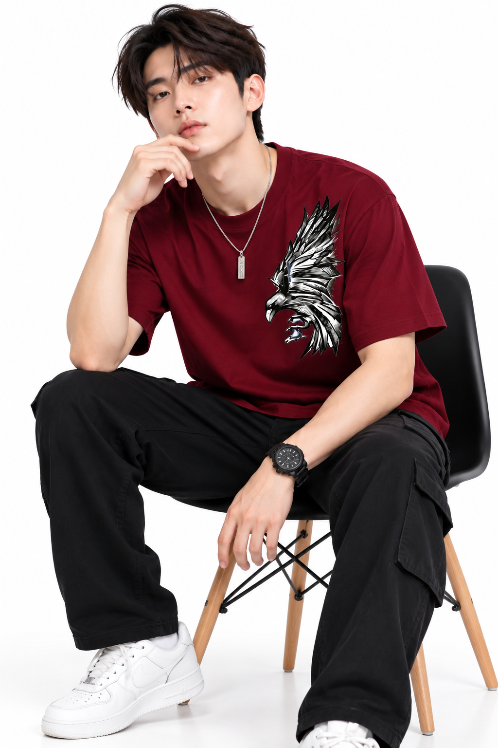 Attitude T-Shirts for Men | Oversized Printed T-Shirt | Eagle t shirt | 100% Pure Cotton T Shirt