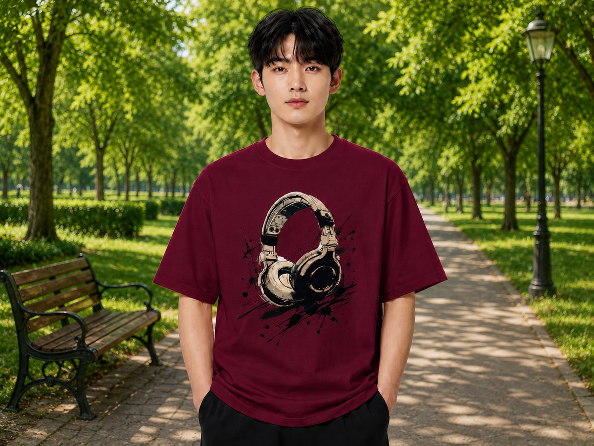 Attitude Men Typography Printed Oversized T-Shirt - Men