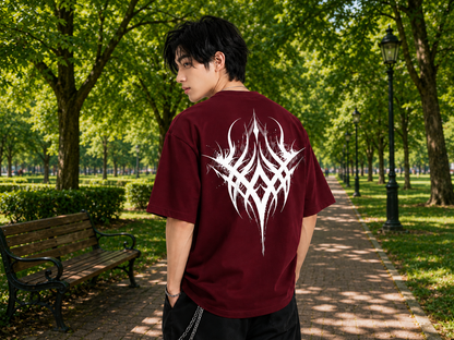 Attitude Men oversized anime gym Printed Crew Neck Oversized Fit Cotton T- Shirt
