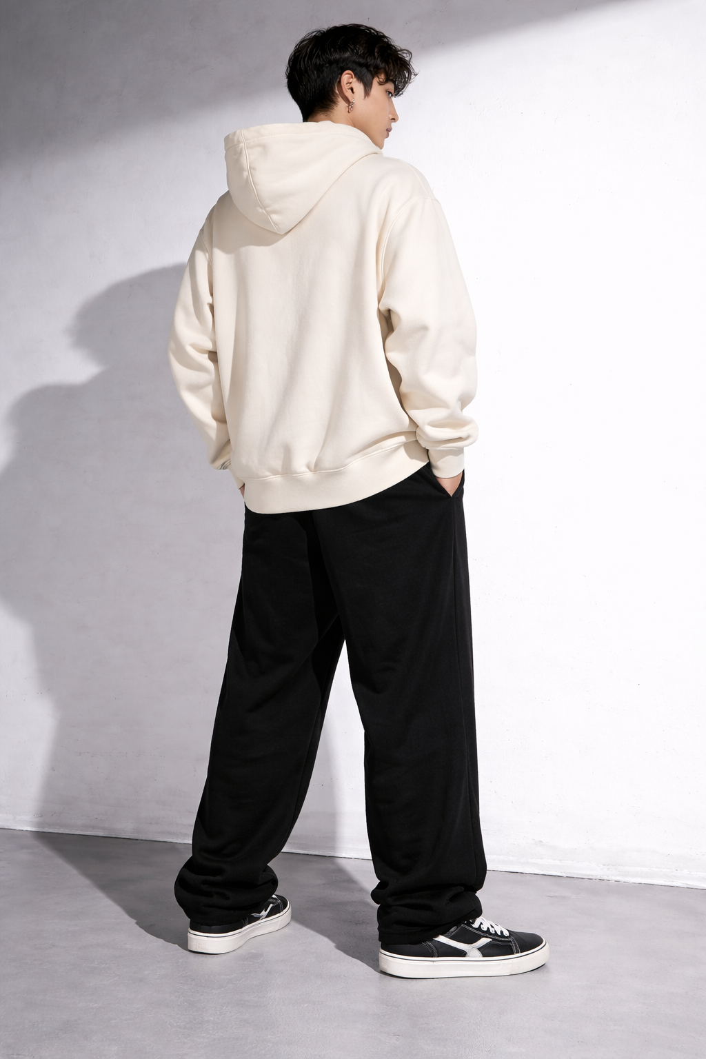 ATTITUDE START OF FASHION Men’s Spider Web Graphic Black Jogger Pants