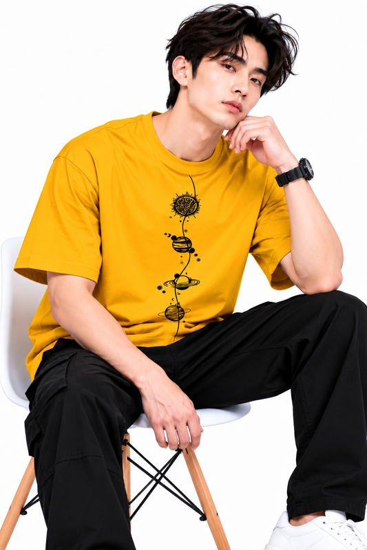 Attitude T-Shirts for Men | Round Neck Printed Oversized Cotton Tshirt