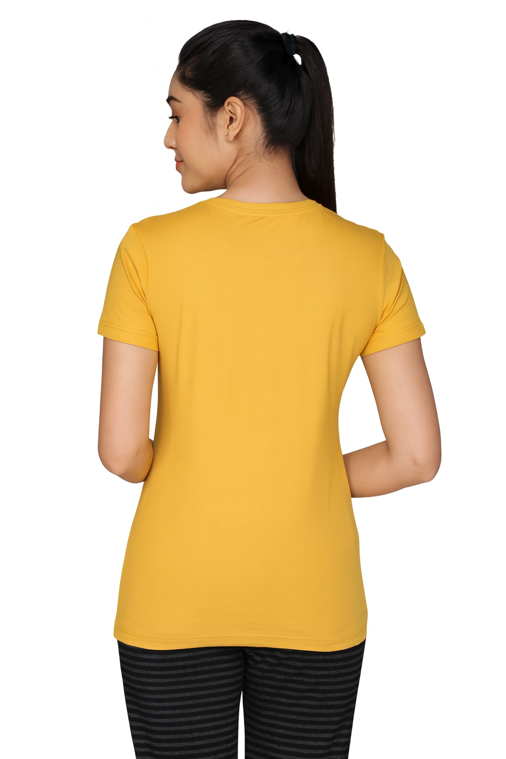 Attitude Start Of Fashion Mustard Tringle Women Tshirt