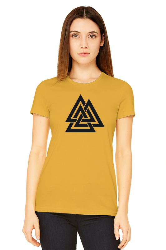 Attitude Start Of Fashion Mustard Tringle Women Tshirt