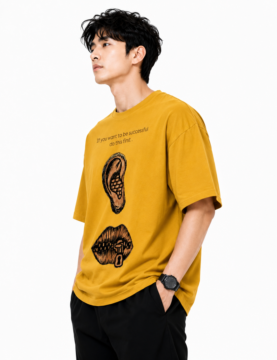 Attitude Men Slogan Printed Oversized tshirt For Men| Slogan Trending T- Shirt