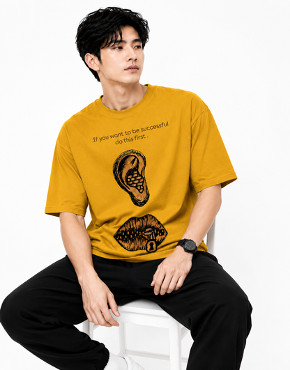 Attitude Men Slogan Printed Oversized tshirt For Men| Slogan Trending T- Shirt