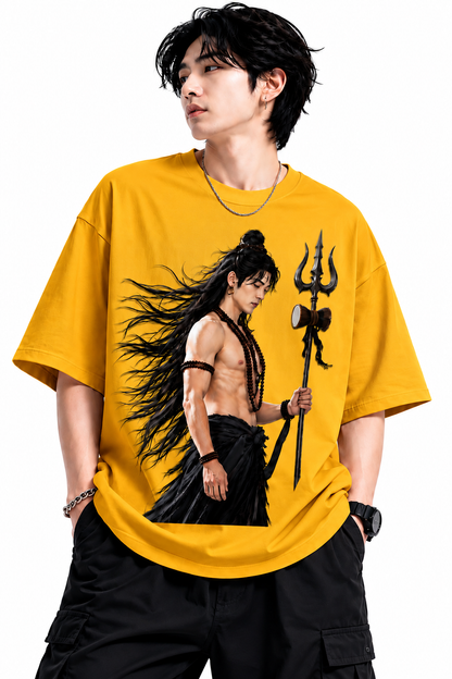 Attitude T-Shirts for Men | Mahadev Printed t shirt | Oversized 100% Pure Cotton T Shirt